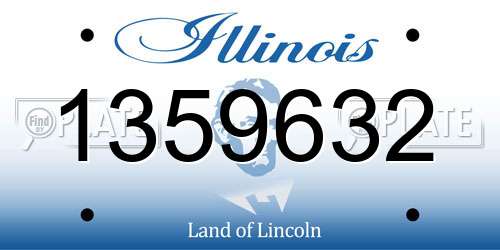 1359632 Illinois License Plate