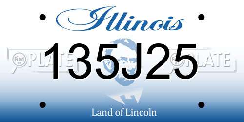 135J25 Illinois License Plate