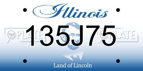 135J75 Illinois License Plate