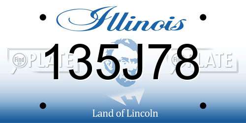 135J78 Illinois License Plate