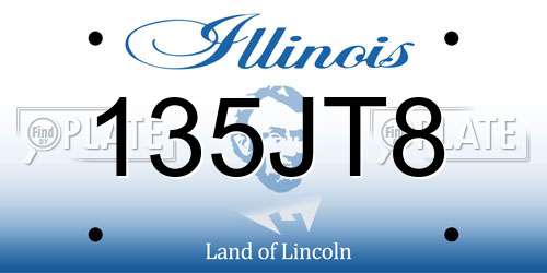 135JT8 Illinois License Plate