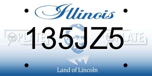 135JZ5 Illinois License Plate