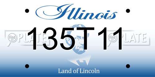 135T11 Illinois License Plate