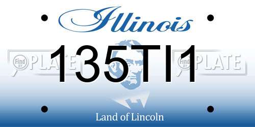 135TI1 Illinois License Plate