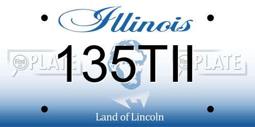 135TII Illinois License Plate
