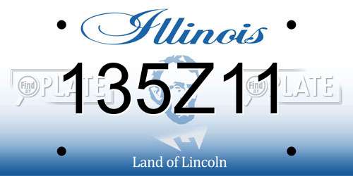 135Z11 Illinois License Plate