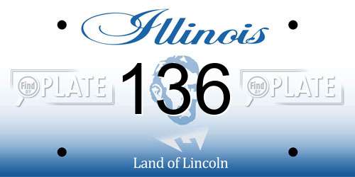 136 Illinois License Plate