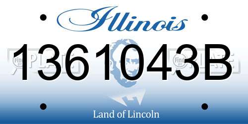 1361043B Illinois License Plate
