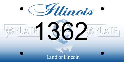 1362 Illinois License Plate