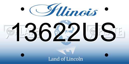 13622US Illinois License Plate