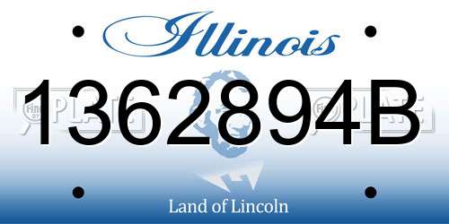 1362894B Illinois License Plate
