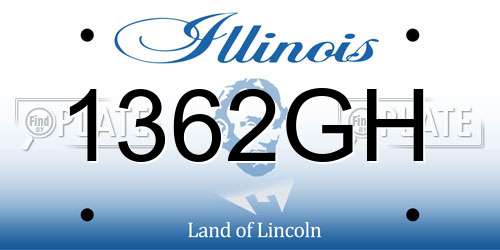 1362GH Illinois License Plate