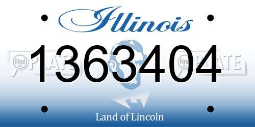 1363404 Illinois License Plate