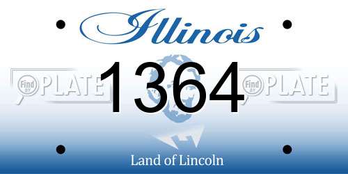 1364 Illinois License Plate