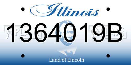 1364019B Illinois License Plate