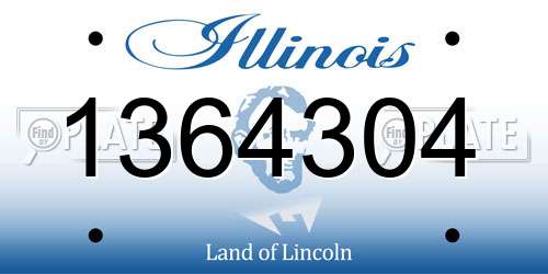 1364304 Illinois License Plate