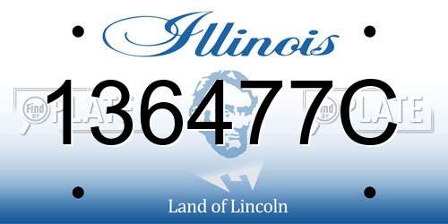 136477C Illinois License Plate