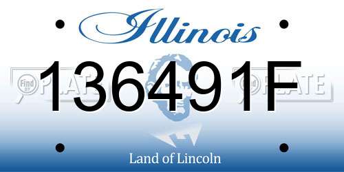 136491F Illinois License Plate