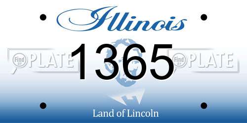 1365 Illinois License Plate