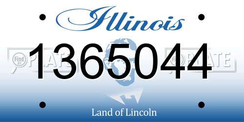 1365044 Illinois License Plate