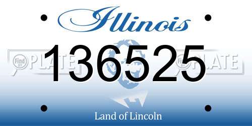 136525 Illinois License Plate