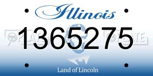 1365275 Illinois License Plate