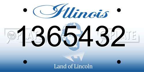 1365432 Illinois License Plate