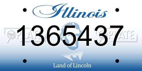 1365437 Illinois License Plate