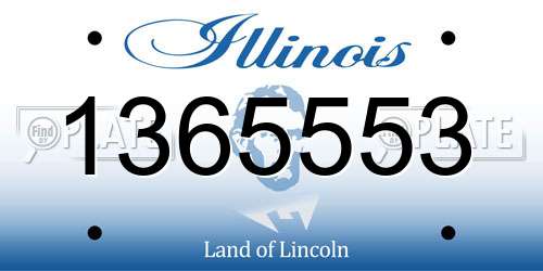 1365553 Illinois License Plate