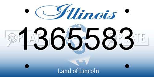 1365583 Illinois License Plate