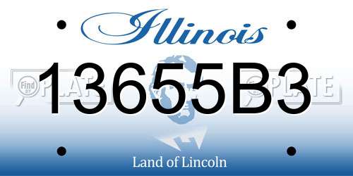 13655B3 Illinois License Plate