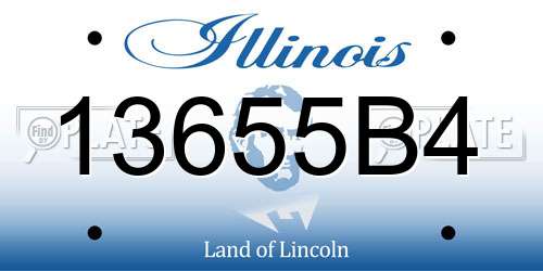 13655B4 Illinois License Plate