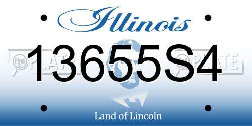 13655S4 Illinois License Plate