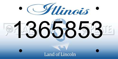 1365853 Illinois License Plate