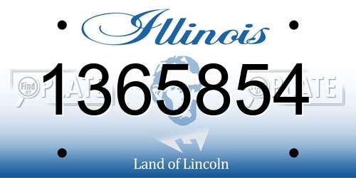 1365854 Illinois License Plate
