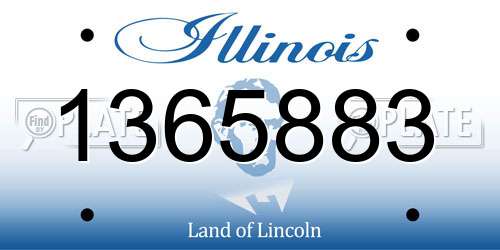 1365883 Illinois License Plate