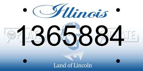 1365884 Illinois License Plate
