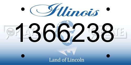 1366238 Illinois License Plate