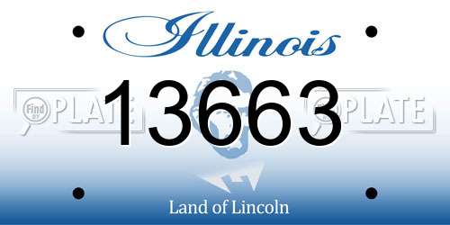 13663 Illinois License Plate
