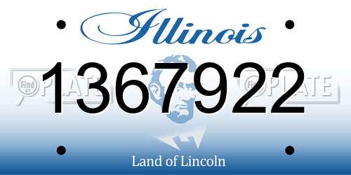 1367922 Illinois License Plate