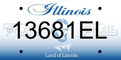 13681EL Illinois License Plate