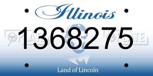 1368275 Illinois License Plate