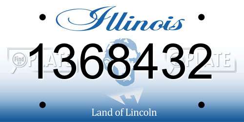 1368432 Illinois License Plate