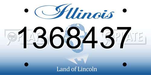 1368437 Illinois License Plate