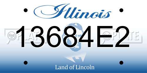 13684E2 Illinois License Plate