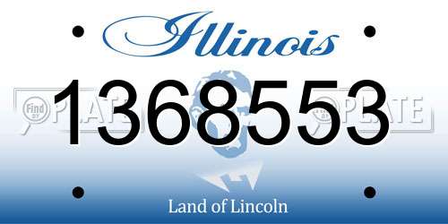 1368553 Illinois License Plate