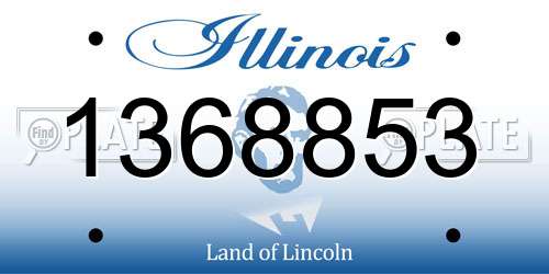 1368853 Illinois License Plate