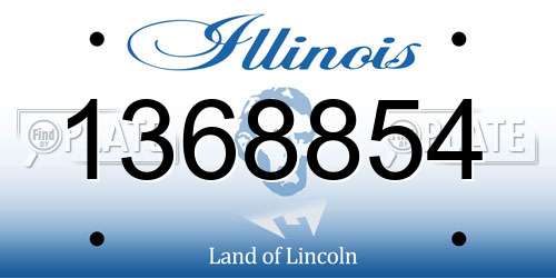 1368854 Illinois License Plate