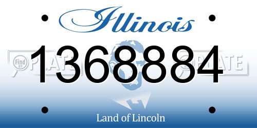 1368884 Illinois License Plate