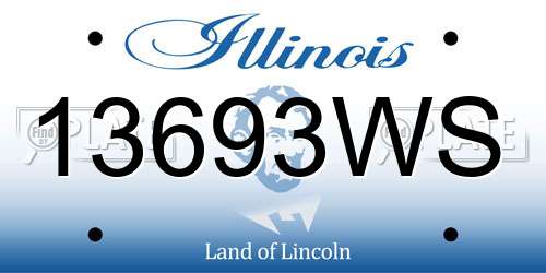 13693WS Illinois License Plate